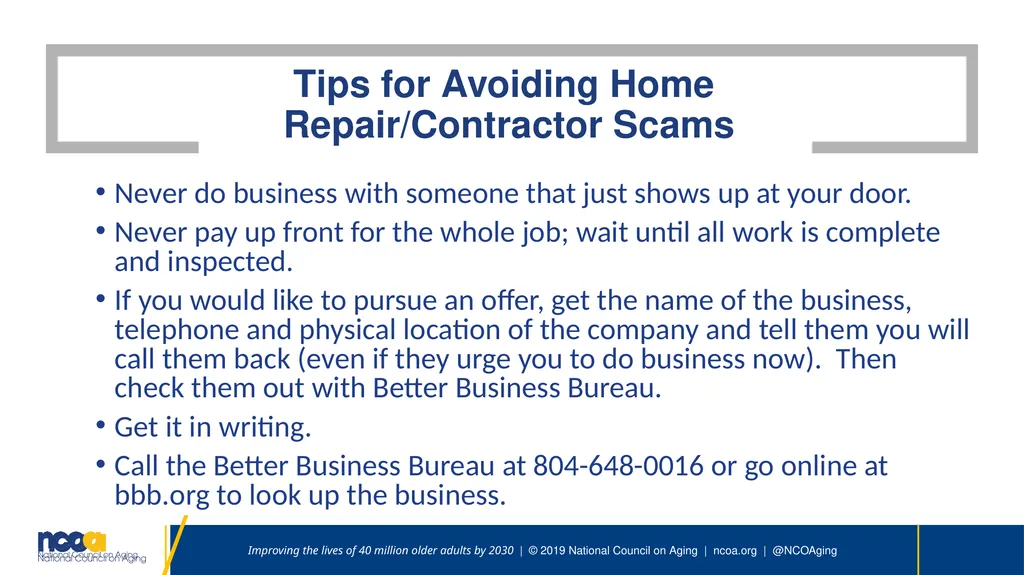 Seniors Against scams Speaker | Date Improving the - slide 15 of 26