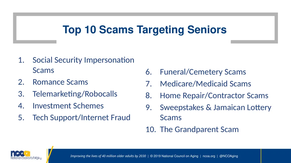 Seniors Against scams Speaker | Date Improving the - slide 10 of 26