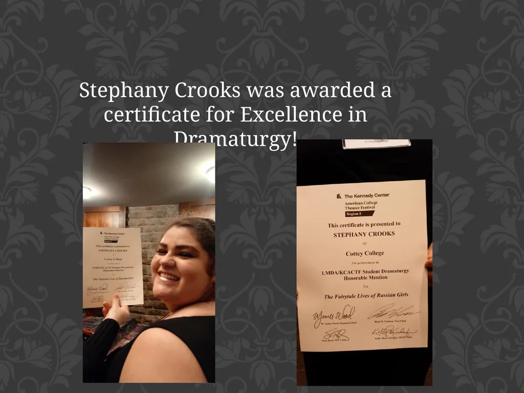 Cottey College Theatre Department: Professor Laura - slide 16 of 26
