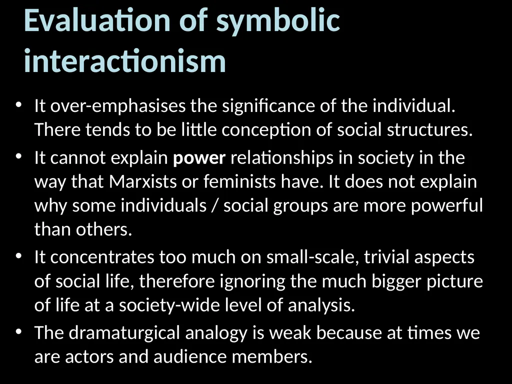 Interpretivism Structure Vs Action Interactionism: - slide 63 of 77