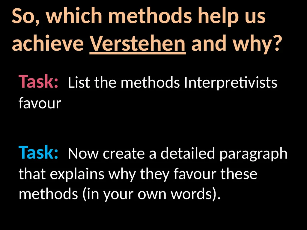 Interpretivism Structure Vs Action Interactionism: - slide 14 of 77