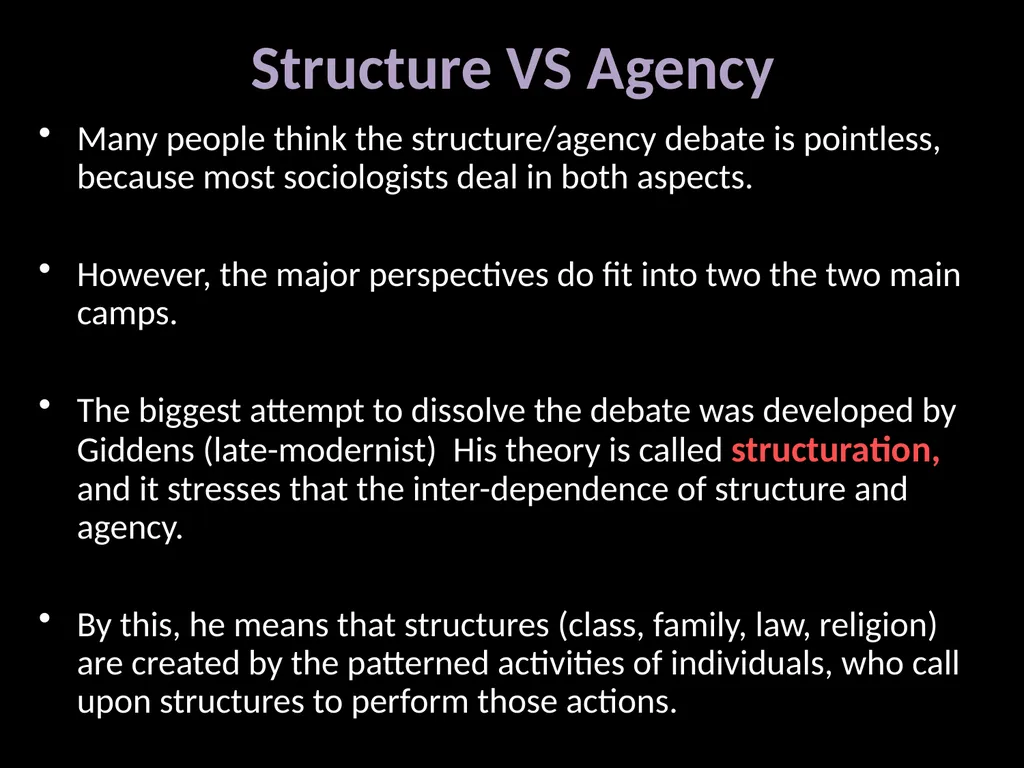 Interpretivism Structure Vs Action Interactionism: - slide 28 of 77
