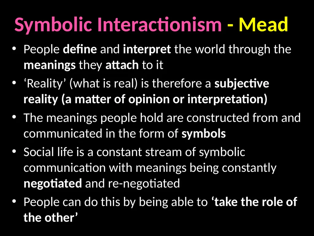 Interpretivism Structure Vs Action Interactionism: - slide 19 of 77