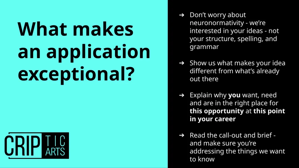 CRIPtic 2024 CRIPtic Arts 2025 Artist Q&A Plan - slide 9 of 18