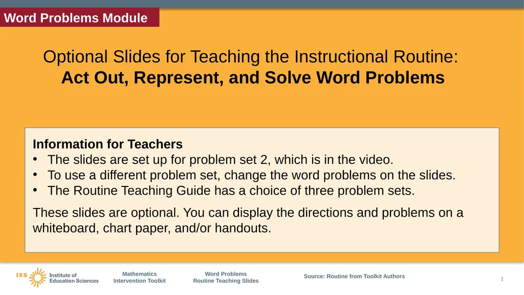 Optional Teaching Slides For Instructional - slide 1 of 15