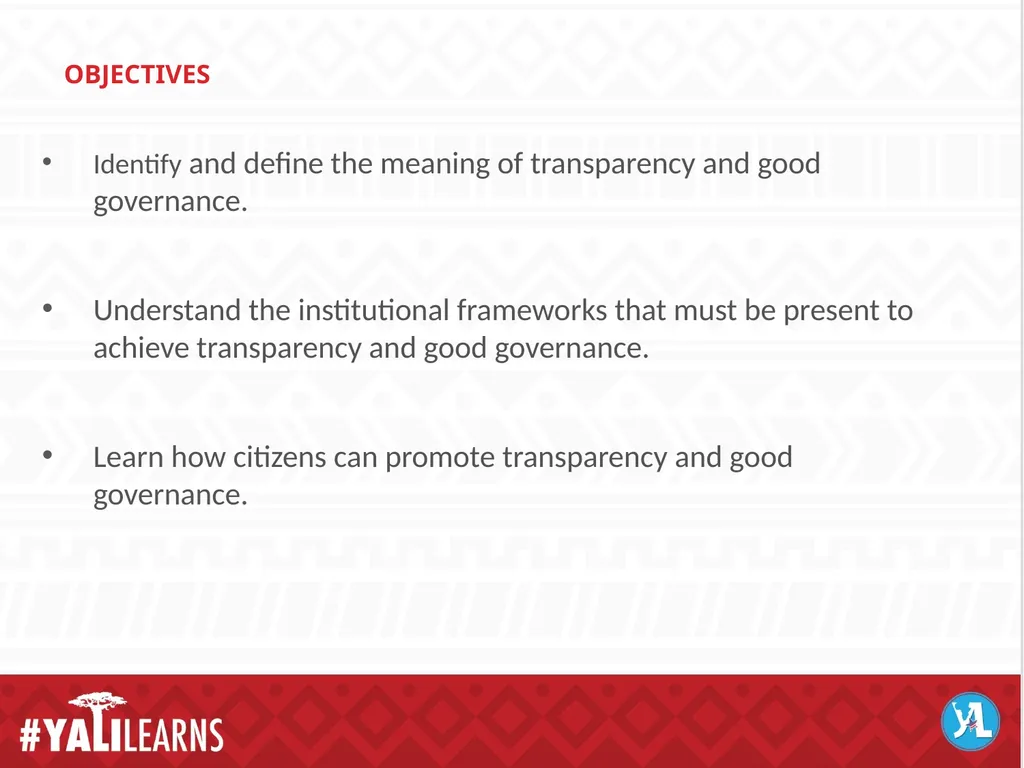 Responsible Leadership on Transparency and Good - slide 2 of 6