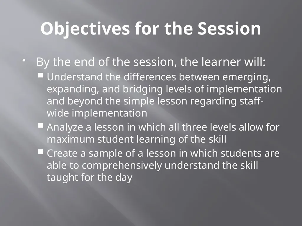 PBiS Lesson Planning for Student Understanding - slide 2 of 7
