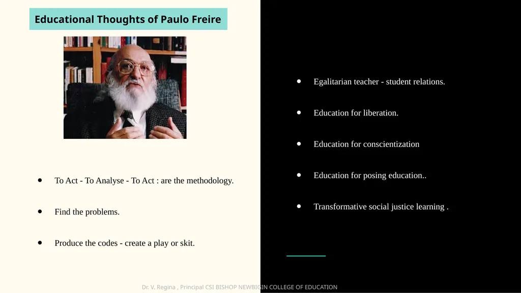KNOWLEDGE AND CURRICULUM Unit III - Child Centred - slide 17 of 21