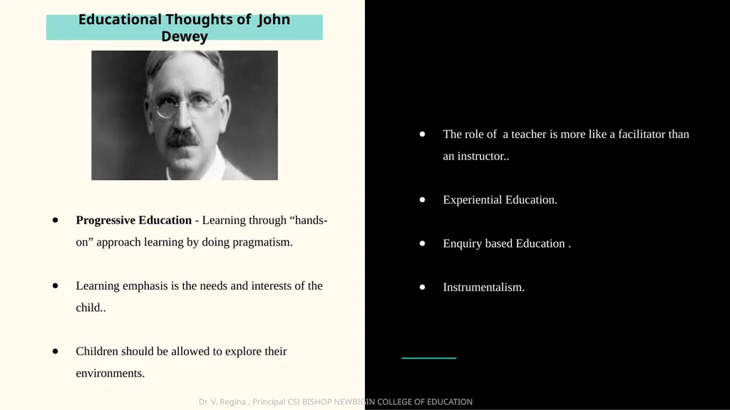 KNOWLEDGE AND CURRICULUM Unit III - Child Centred - slide 18 of 21