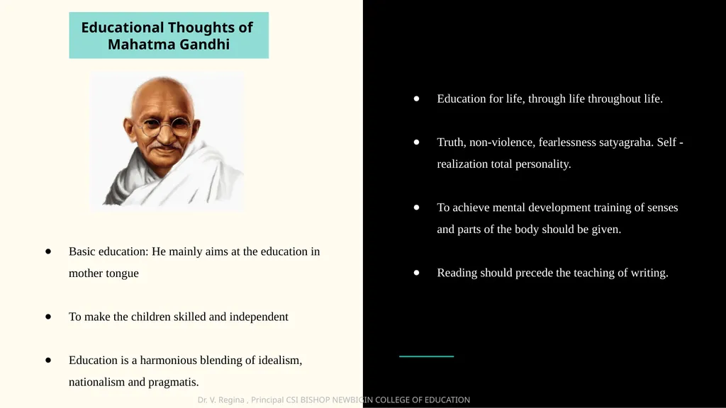 KNOWLEDGE AND CURRICULUM Unit III - Child Centred - slide 7 of 21