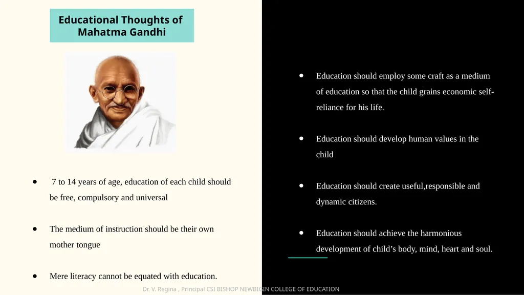 KNOWLEDGE AND CURRICULUM Unit III - Child Centred - slide 9 of 21