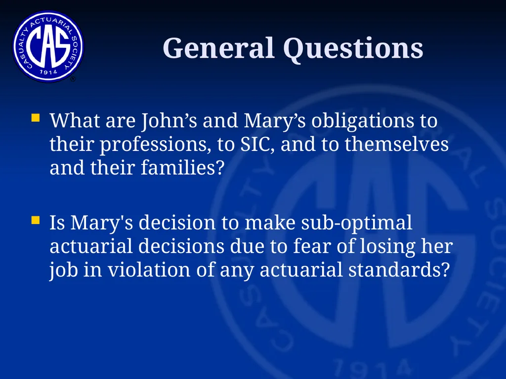 Skit on Ratemaking Committee on Professionalism - slide 21 of 23