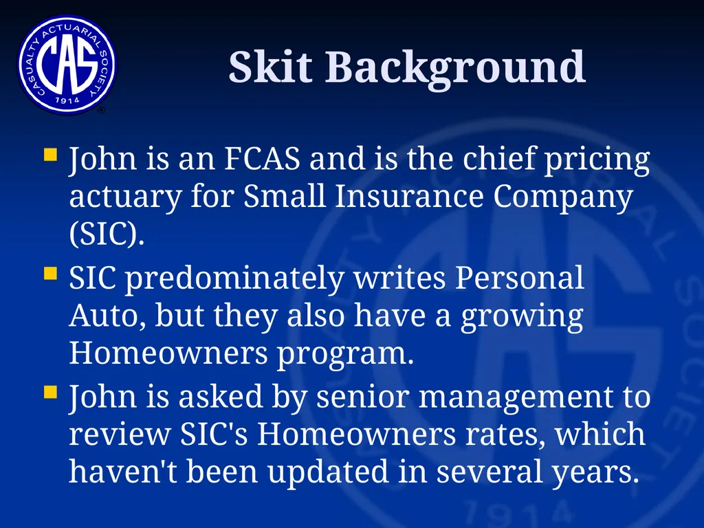 Skit on Ratemaking Committee on Professionalism - slide 2 of 23