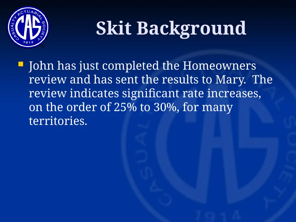Skit on Ratemaking Committee on Professionalism - slide 4 of 23