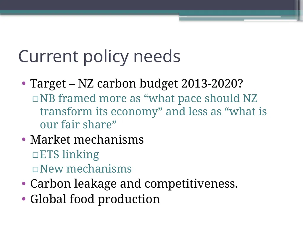 Climate change policy :gaps in economic analysis - slide 2 of 4