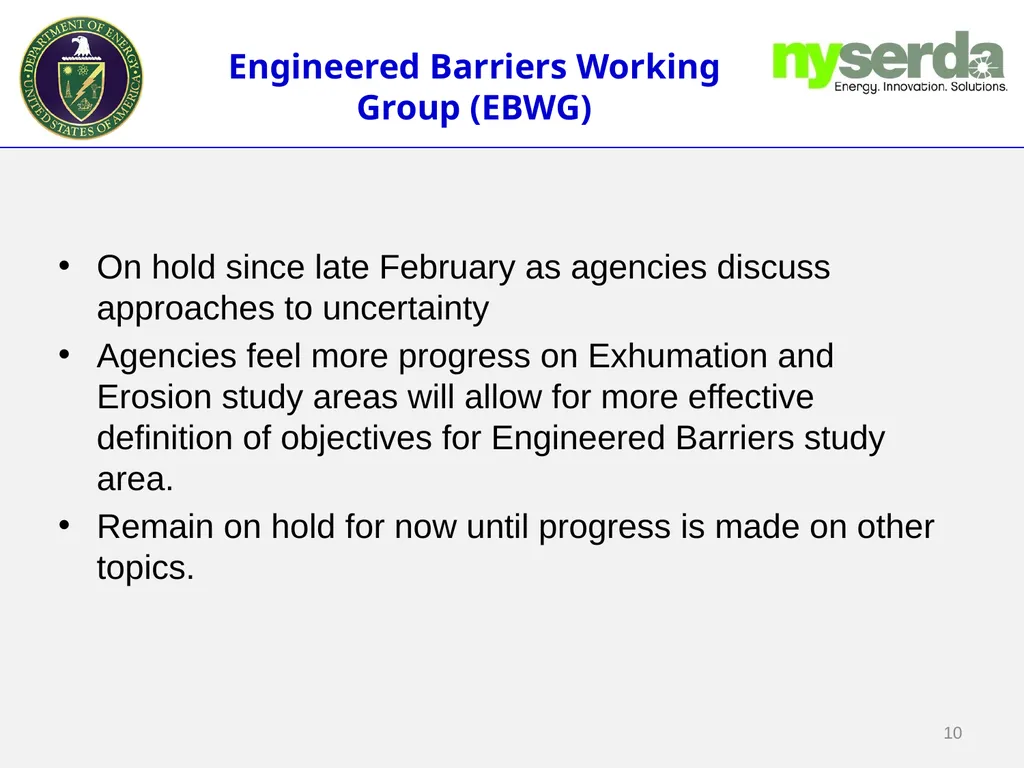 Phase 1 Studies Update Quarterly Public Meeting - slide 10 of 10