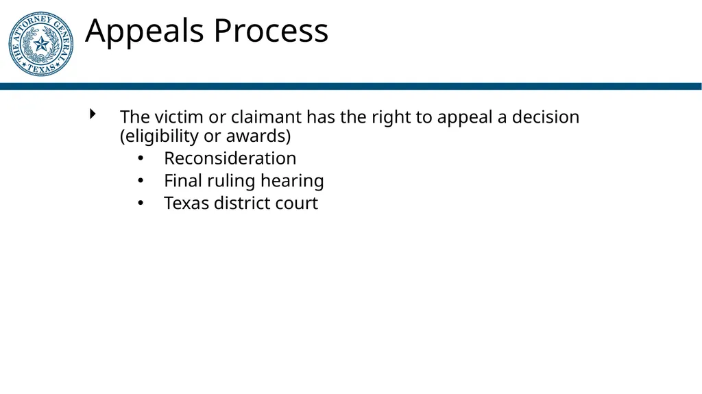 Crime Victims’ Compensation Program General - slide 50 of 61