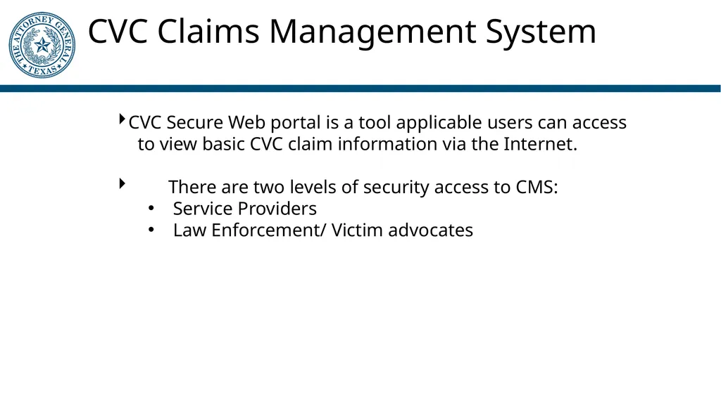 Crime Victims’ Compensation Program General - slide 54 of 61