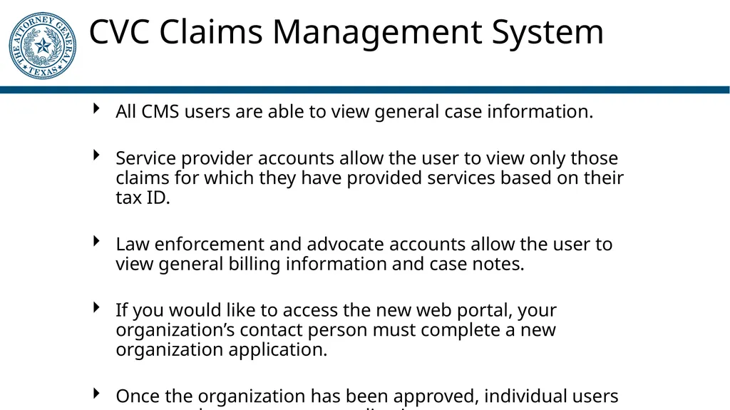 Crime Victims’ Compensation Program General - slide 55 of 61
