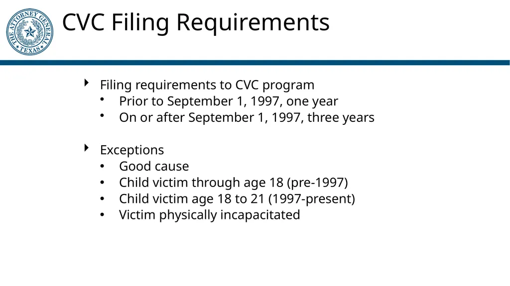 Crime Victims’ Compensation Program General - slide 23 of 61