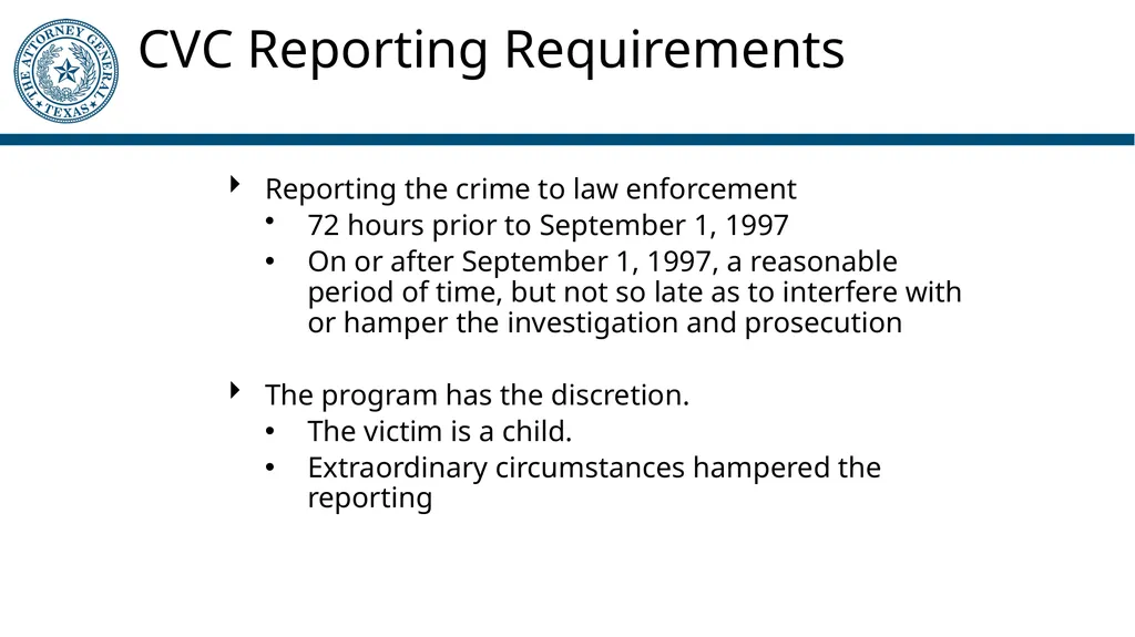 Crime Victims’ Compensation Program General - slide 22 of 61