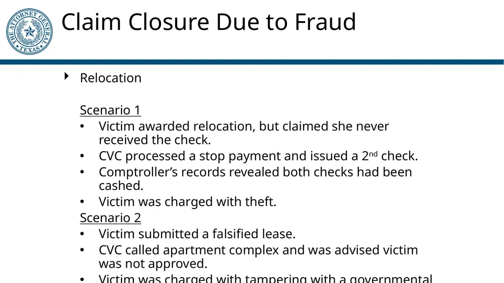 Crime Victims’ Compensation Program General - slide 53 of 61