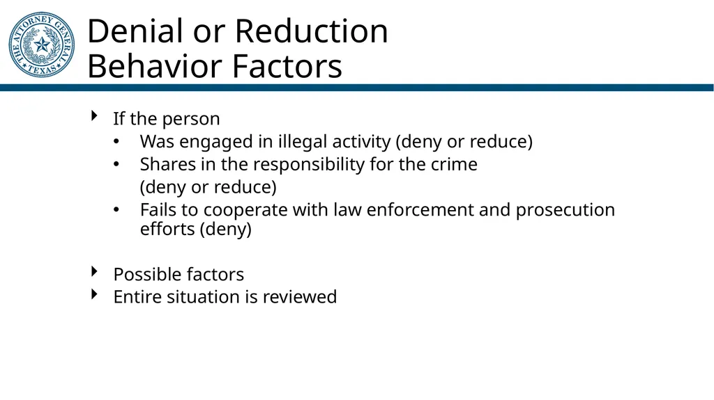 Crime Victims’ Compensation Program General - slide 20 of 61