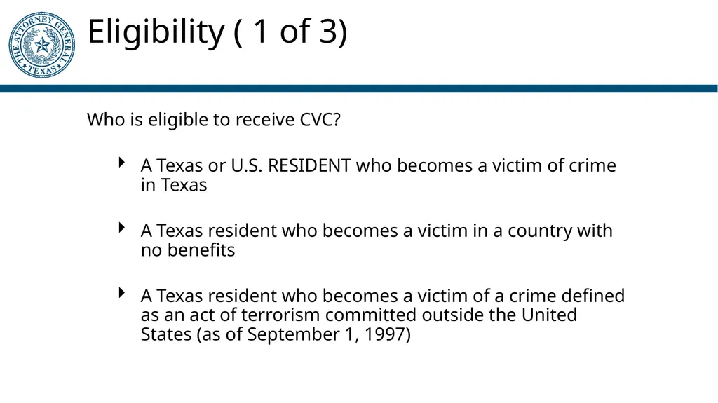 Crime Victims’ Compensation Program General - slide 14 of 61