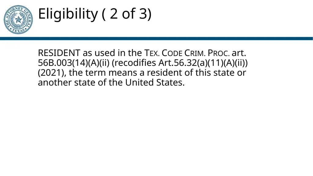 Crime Victims’ Compensation Program General - slide 15 of 61