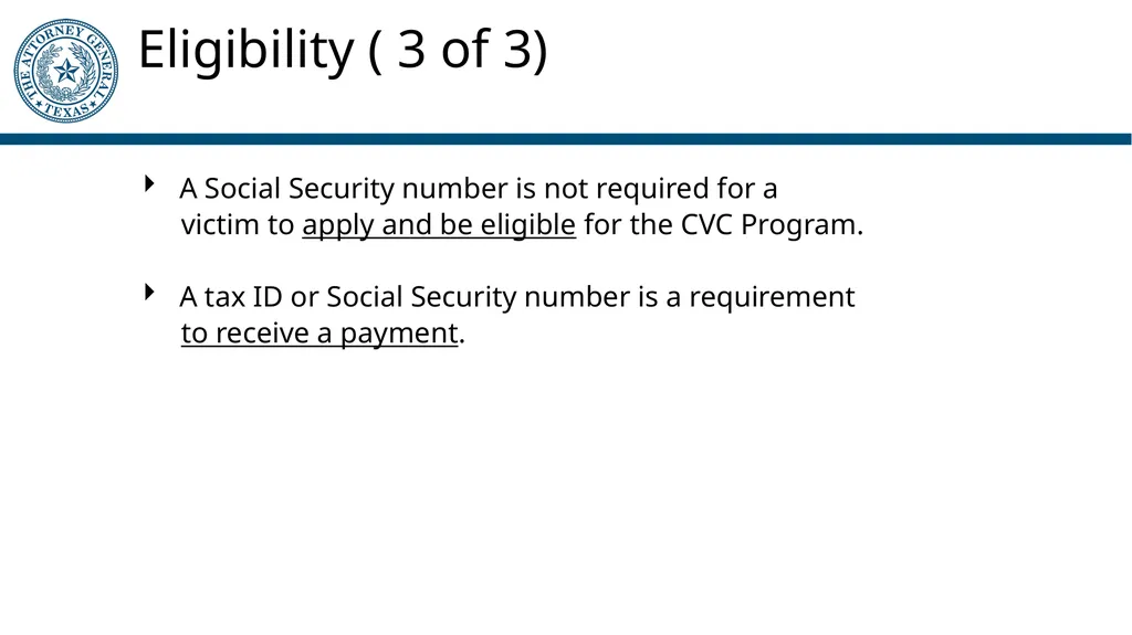 Crime Victims’ Compensation Program General - slide 16 of 61