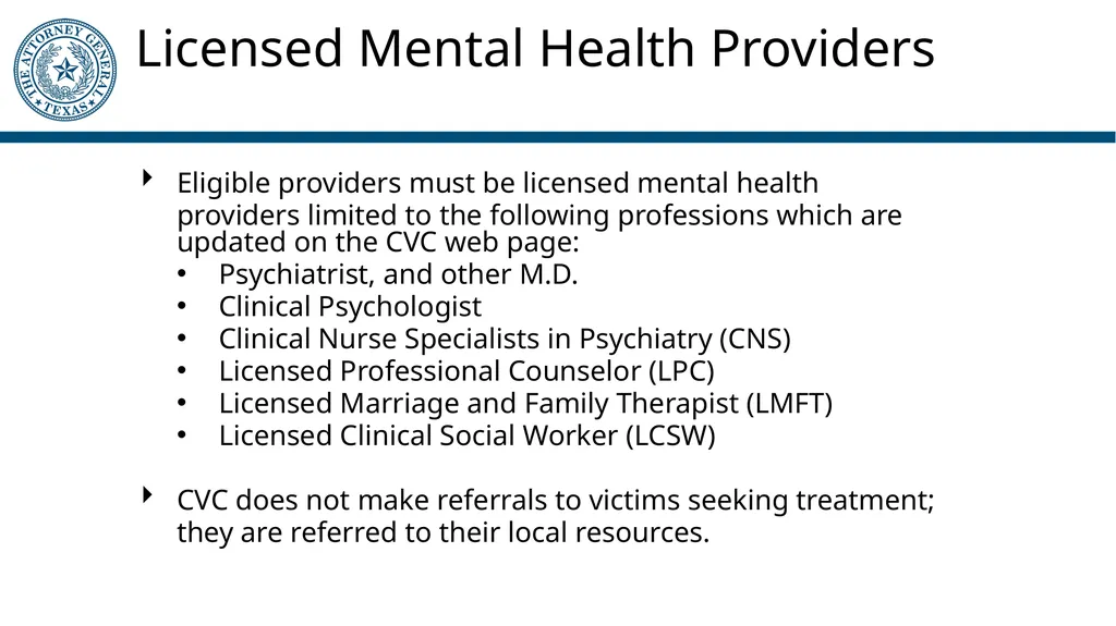 Crime Victims’ Compensation Program General - slide 31 of 61