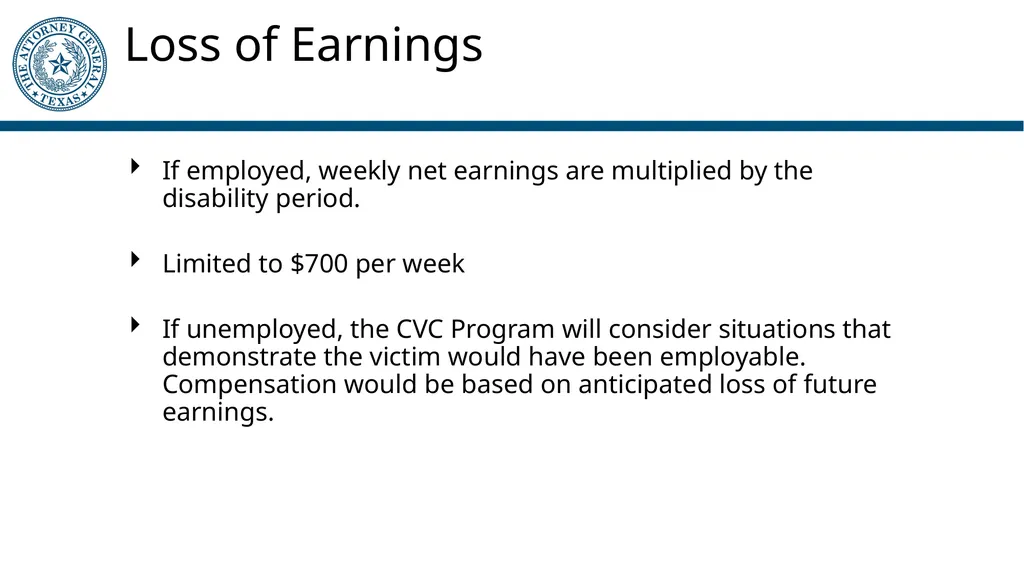 Crime Victims’ Compensation Program General - slide 35 of 61
