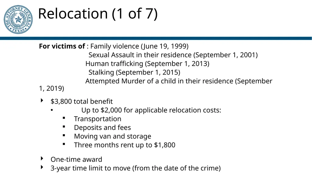 Crime Victims’ Compensation Program General - slide 38 of 61