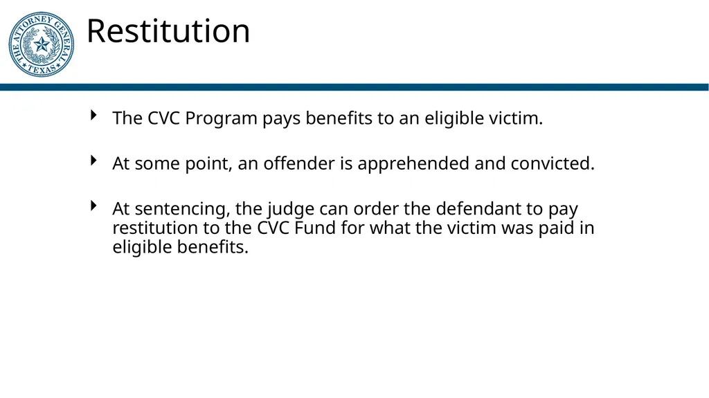 Crime Victims’ Compensation Program General - slide 8 of 61