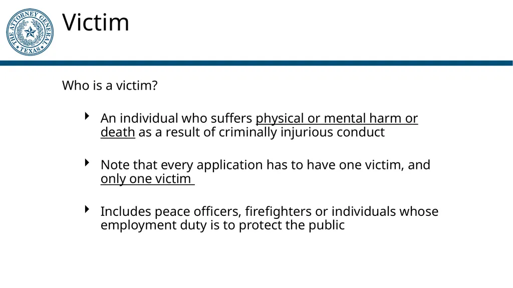 Crime Victims’ Compensation Program General - slide 12 of 61