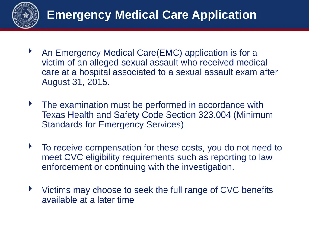 Crime Victims’ Compensation Conference Advanced - slide 38 of 92