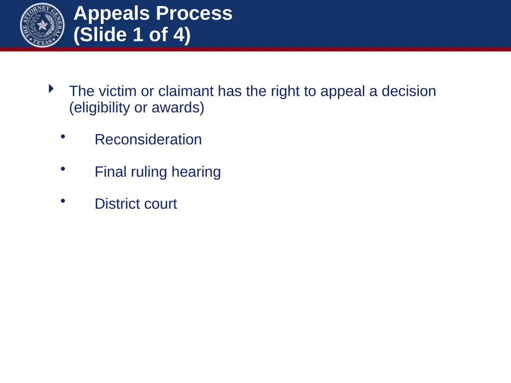 Crime Victims’ Compensation Conference Advanced - slide 85 of 92