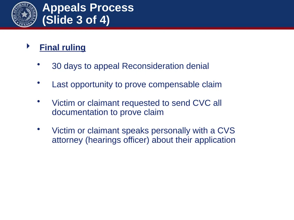 Crime Victims’ Compensation Conference Advanced - slide 87 of 92