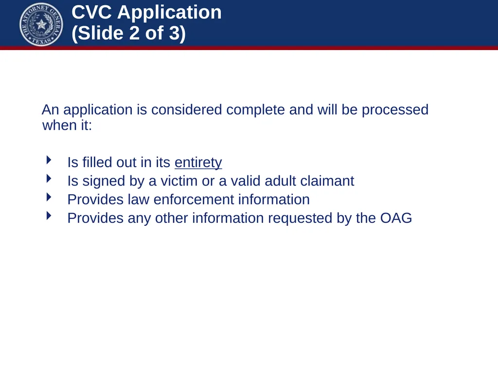 Crime Victims’ Compensation Conference Advanced - slide 22 of 92