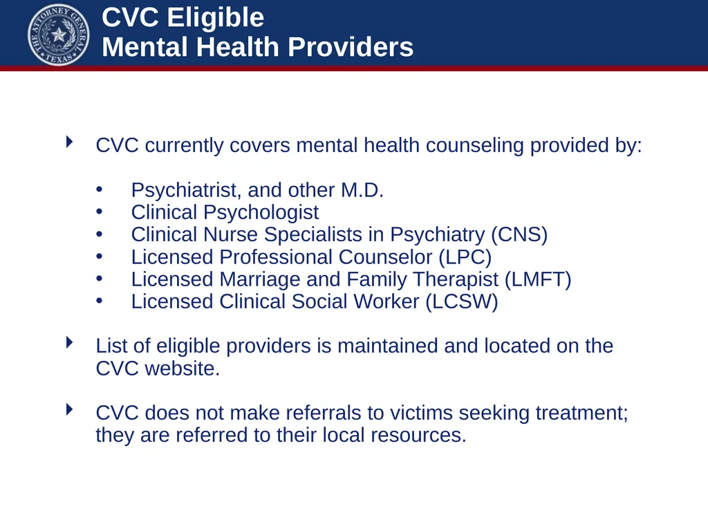 Crime Victims’ Compensation Conference Advanced - slide 51 of 92