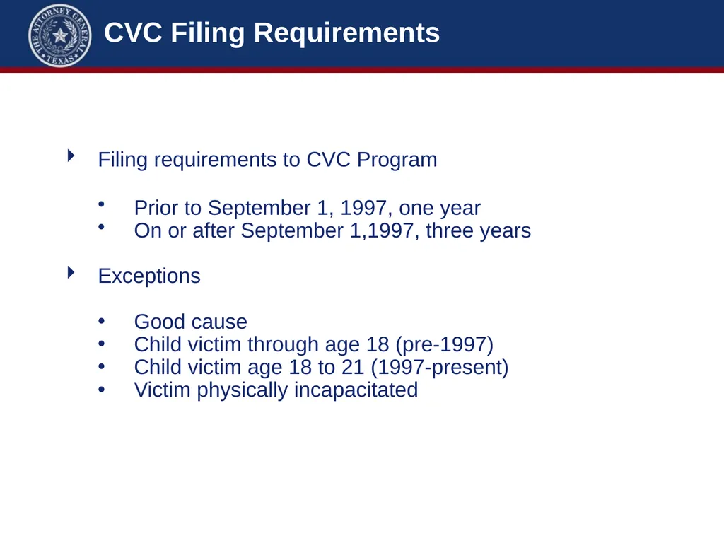 Crime Victims’ Compensation Conference Advanced - slide 37 of 92