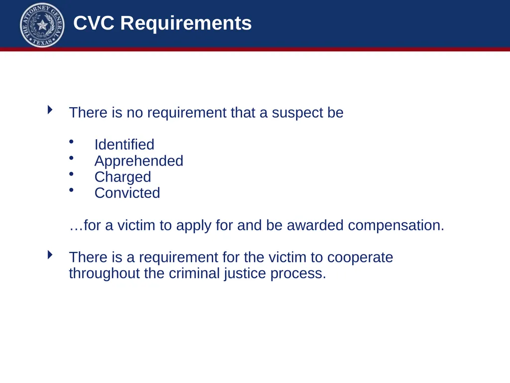 Crime Victims’ Compensation Conference Advanced - slide 35 of 92