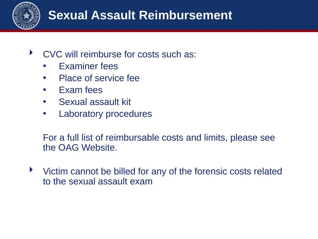 Crime Victims’ Compensation Conference Advanced - slide 54 of 92