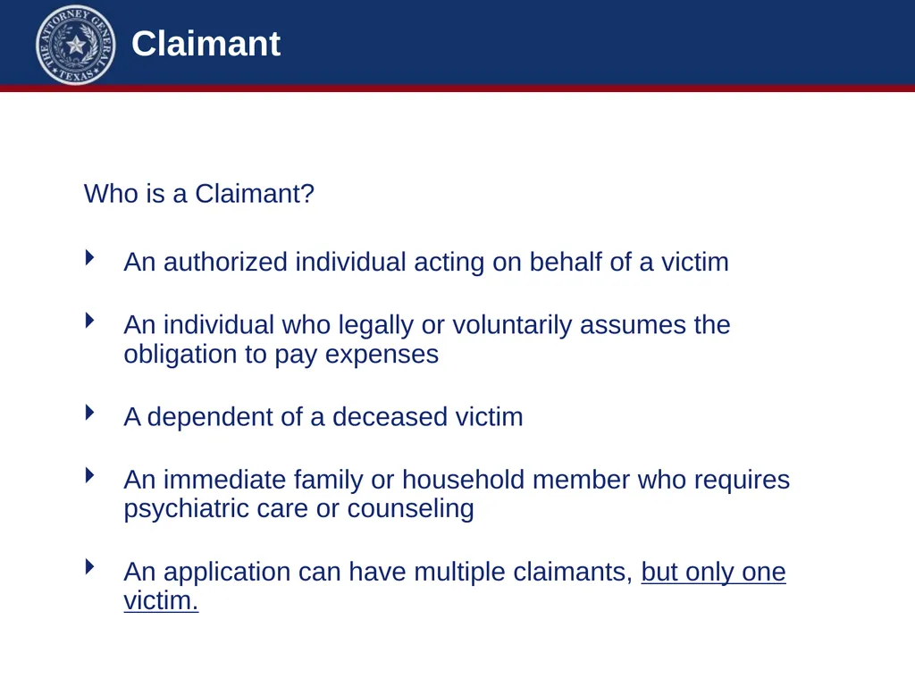 Crime Victims’ Compensation Conference Advanced - slide 27 of 92