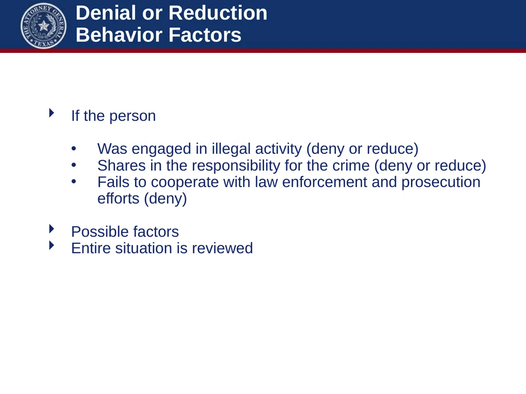 Crime Victims’ Compensation Conference Advanced - slide 34 of 92