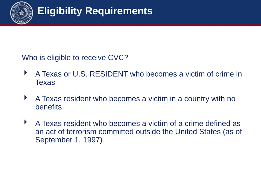 Crime Victims’ Compensation Conference Advanced - slide 28 of 92