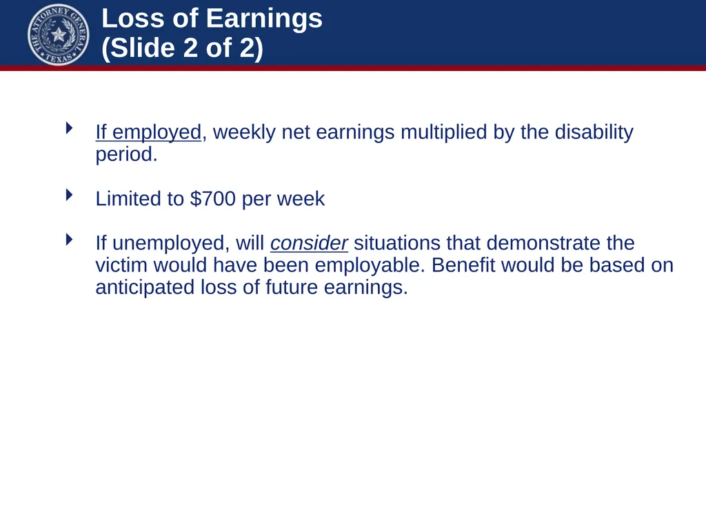 Crime Victims’ Compensation Conference Advanced - slide 58 of 92