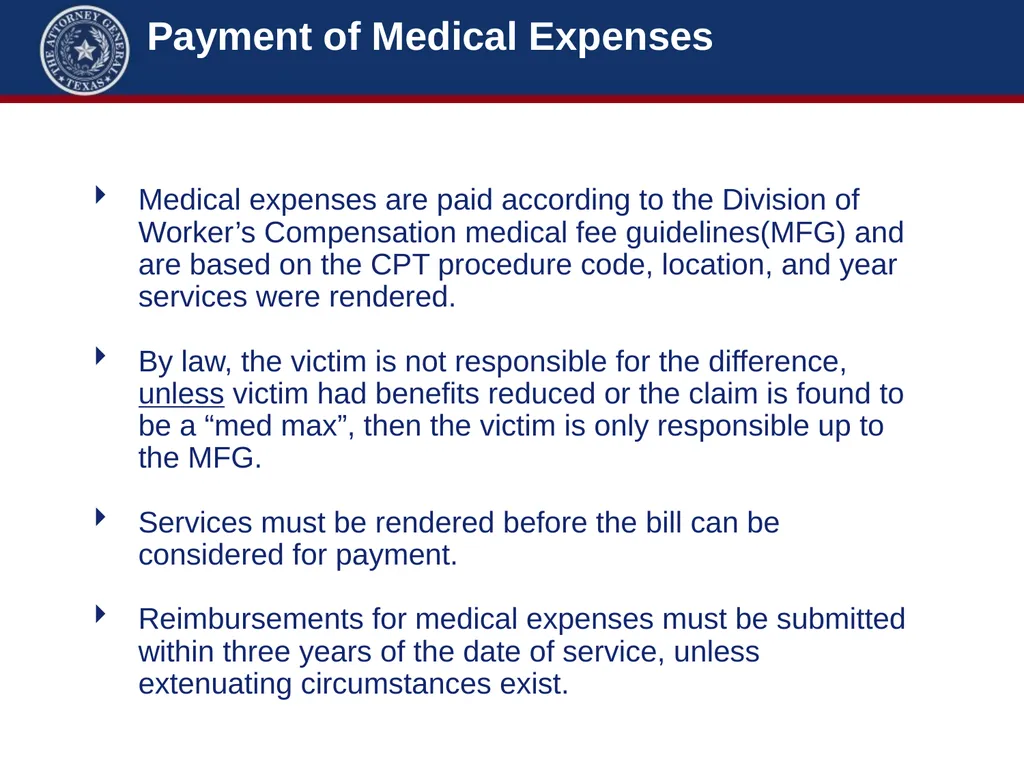 Crime Victims’ Compensation Conference Advanced - slide 45 of 92