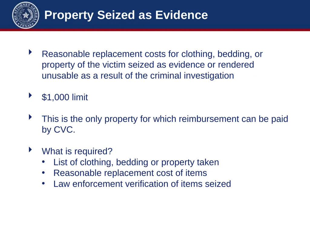 Crime Victims’ Compensation Conference Advanced - slide 70 of 92