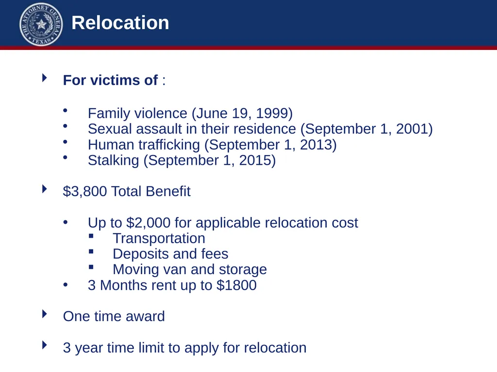 Crime Victims’ Compensation Conference Advanced - slide 65 of 92